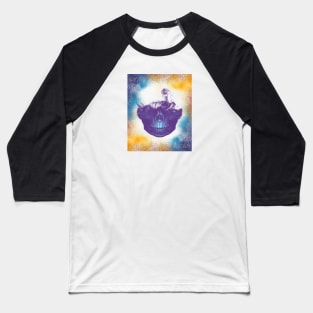 Smoking Skull Baseball T-Shirt